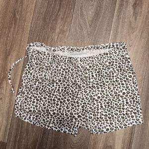 Victoria Secret cotton leopard print pull on pajama sleep shorts size small